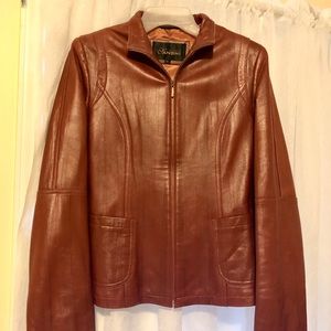 💎PRICE DROP!! Genuine Light Brown Leather Jacket
